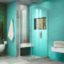 DreamLine Unidoor Plus 72" High x 30-3/8" Wide x 30" Deep Hinged Frameless Shower Enclosure with Clear Glass Brushed Nickel