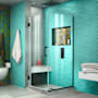 DreamLine Unidoor Plus 72" High x 30-3/8" Wide x 30" Deep Hinged Frameless Shower Enclosure with Clear Glass Matte Black