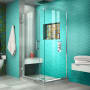 DreamLine Unidoor Plus 72" High x 32-1/2" Wide x 30-3/8" Deep Hinged Frameless Shower Enclosure with Clear Glass Chrome