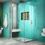 DreamLine Unidoor Plus 39 1/2 in. W x 30 3/8 in. D x 72 in. H Hinged Shower Enclosure Chrome