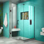 DreamLine Unidoor Plus 42 1/2 in. W x 34 3/8 in. D x 72 in. H Hinged Shower Enclosure Oil Rubbed Bronze