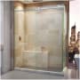 DreamLine Enigma Air 34-3/4" D x 60-3/8" W x 76" H Frameless Sliding Shower Enclosure Polished Stainless Steel