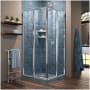 DreamLine Cornerview 72" High x 34-1/2" Wide x 34-1/2" Deep Sliding Framed Shower Enclosure with Clear Glass Chrome