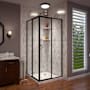 DreamLine Cornerview 72" High x 34-1/2" Wide x 34-1/2" Deep Sliding Framed Shower Enclosure with Clear Glass Matte Black