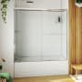 DreamLine Alliance Pro LT 57-3/8" High x 60" Wide Bypass Semi Frameless Tub Door with Clear Glass Chrome