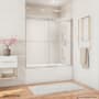 DreamLine Essence 60" High x 56, 57, 58, 59, 60" Wide Bypass Frameless Tub Door Brushed Nickel