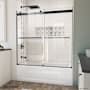 DreamLine Essence 60" High x 56, 57, 58, 59, 60" Wide Bypass Frameless Tub Door Matte Black