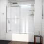 DreamLine Sapphire-V 62" High x 60" Wide Bypass Semi Frameless Tub Door with Clear Glass Chrome