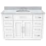 DreamLine Dexterity 48" Free Standing Single Basin Vanity Set with Cabinet and Marble Vanity Top White