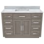DreamLine Dexterity 48" Free Standing Single Basin Vanity Set with Cabinet and Marble Vanity Top Gray Oak
