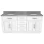 DreamLine Dexterity 72" Free Standing Double Basin Vanity Set with Cabinet and Quartz Vanity Top White