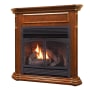 Duluth Forge 32,000 BTU Vent Free Dual Fuel Mantel Fireplace with Remote Control Apple Spice