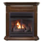 Duluth Forge 32,000 BTU Vent Free Dual Fuel Mantel Fireplace with Remote Control Nutmeg