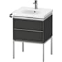 Duravit Aurena 23" Single Wall Mounted Vanity Cabinet - Less Vanity Top Satin Matte Graphite