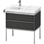 Duravit Aurena 31" Single Wall Mounted Vanity Cabinet - Less Vanity Top Satin Matte Graphite