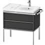 Duravit Aurena 31" Single Wall Mounted Vanity Cabinet - Less Vanity Top Satin Matte Graphite