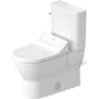 Duravit Darling New 1.28 GPF Two Piece Elongated Toilet with Left Hand Lever - Bidet Seat Included White