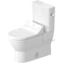 Duravit Darling New 1.28 GPF Two Piece Elongated Toilet with Right Hand Lever - Bidet Seat Included HygieneGlaze White