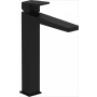 Duravit DuraSquare 1.2 GPM Vessel Single Hole Bathroom Faucet with Pop-Up Drain Assembly Matte Black