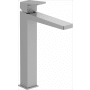 Duravit DuraSquare 1.2 GPM Vessel Single Hole Bathroom Faucet with Pop-Up Drain Assembly Brushed Nickel