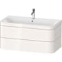 Duravit Happy D.2 40" Wall Mounted Single Basin Vanity Set with Cabinet and Ceramic Vanity Top High Gloss White