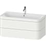 Duravit Happy D.2 40" Wall Mounted Single Basin Vanity Set with Cabinet and Ceramic Vanity Top Satin Matte White