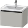 Duravit Ketho.2 25" Single Wall Mounted Vanity Cabinet - Less Vanity Top Matte Concrete Gray