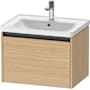 Duravit Ketho.2 25" Single Wall Mounted Vanity Cabinet - Less Vanity Top Natural Oak