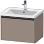 Duravit Ketho.2 25" Single Wall Mounted Vanity Cabinet - Less Vanity Top Matte Basalt