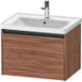 Duravit Ketho.2 25" Single Wall Mounted Vanity Cabinet - Less Vanity Top Natural Walnut