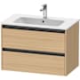 Duravit Ketho.2 32" Single Wall Mounted Vanity Cabinet - Less Vanity Top Natural Oak