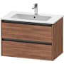Duravit Ketho.2 32" Single Wall Mounted Vanity Cabinet - Less Vanity Top Natural Walnut