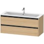 Duravit Ketho.2 48" Single Wall Mounted Vanity Cabinet - Less Vanity Top Natural Oak