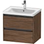 Duravit Ketho.2 25" Single Wall Mounted Vanity Cabinet - Less Vanity Top Dark Walnut