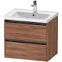 Duravit Ketho.2 25" Single Wall Mounted Vanity Cabinet - Less Vanity Top Natural Walnut