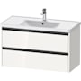 Duravit Ketho.2 39" Single Wall Mounted Vanity Cabinet - Less Vanity Top High Gloss White