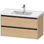 Duravit Ketho.2 39" Single Wall Mounted Vanity Cabinet - Less Vanity Top Natural Oak