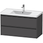 Duravit Ketho.2 39" Single Wall Mounted Vanity Cabinet - Less Vanity Top Matte Graphite
