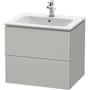 Duravit L-Cube 19" Single Wall Mounted Vanity Cabinet - Less Vanity Top Concrete Gray Matte