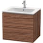 Duravit L-Cube 19" Single Wall Mounted Vanity Cabinet - Less Vanity Top Dark Walnut