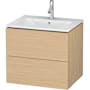 Duravit L-Cube 19" Single Wall Mounted Vanity Cabinet - Less Vanity Top Natural Oak