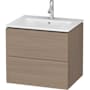 Duravit L-Cube 19" Single Wall Mounted Vanity Cabinet - Less Vanity Top Oak Terra