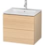 Duravit L-Cube 19" Single Wall Mounted Vanity Cabinet - Less Vanity Top Mediterranean Oak