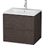 Duravit L-Cube 19" Single Wall Mounted Vanity Cabinet - Less Vanity Top Brushed Dark Oak