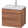 Duravit L-Cube 19" Single Wall Mounted Vanity Cabinet - Less Vanity Top Natural Walnut