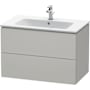 Duravit L-Cube 19" Single Wall Mounted Vanity Cabinet - Less Vanity Top Concrete Gray Matte