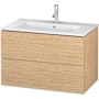Duravit L-Cube 19" Single Wall Mounted Vanity Cabinet - Less Vanity Top Natural Oak