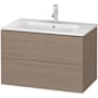 Duravit L-Cube 19" Single Wall Mounted Vanity Cabinet - Less Vanity Top Oak Terra