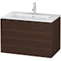 Duravit L-Cube 19" Single Wall Mounted Vanity Cabinet - Less Vanity Top Brushed Walnut