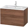 Duravit L-Cube 19" Single Wall Mounted Vanity Cabinet - Less Vanity Top Natural Walnut